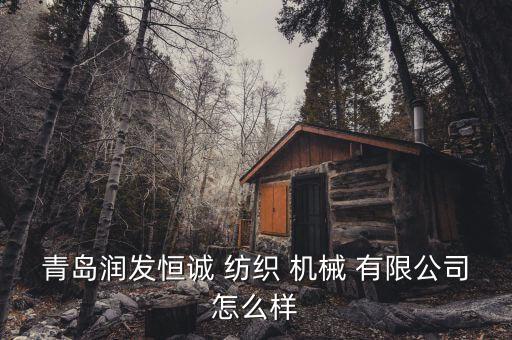 青島潤(rùn)發(fā)恒誠 紡織 機(jī)械 有限公司怎么樣