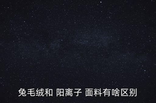 兔毛絨和 陽離子 面料有啥區(qū)別