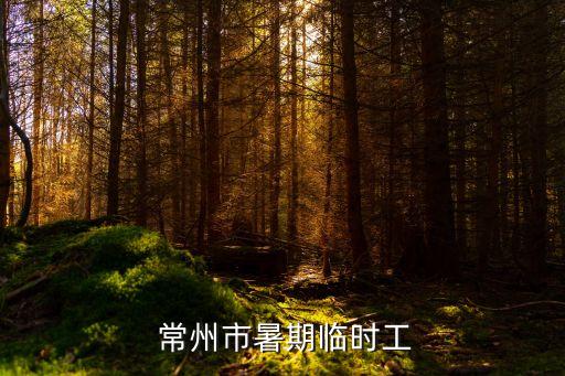  常州市暑期臨時工