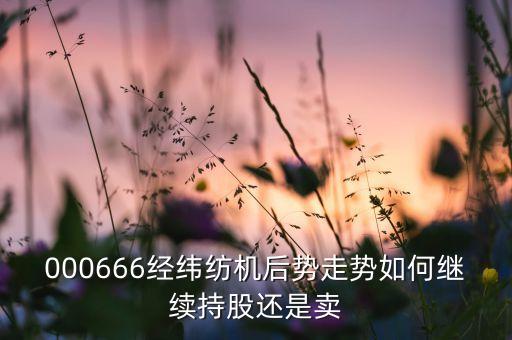 000666經(jīng)緯紡機后勢走勢如何繼續(xù)持股還是賣