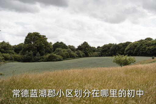 常德藍(lán)湖郡小區(qū)劃分在哪里的初中