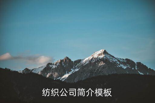 紡織公司簡介模板