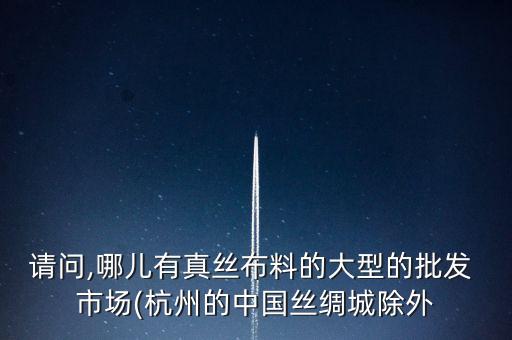 請(qǐng)問(wèn),哪兒有真絲布料的大型的批發(fā) 市場(chǎng)(杭州的中國(guó)絲綢城除外
