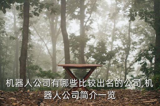 機器人公司有哪些比較出名的公司,機器人公司簡介一覽