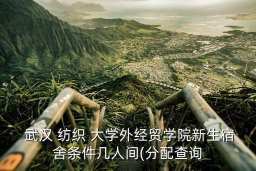  武漢 紡織 大學外經(jīng)貿(mào)學院新生宿舍條件幾人間(分配查詢