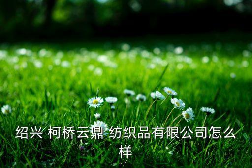 紹興 柯橋云鼎 紡織品有限公司怎么樣