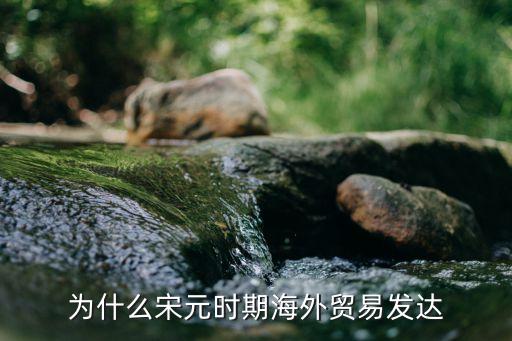 為什么宋元時(shí)期海外貿(mào)易發(fā)達(dá)
