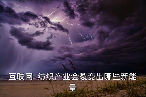 互聯(lián)網(wǎng)  紡織產(chǎn)業(yè)會(huì)裂變出哪些新能量