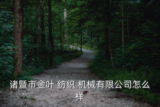 諸暨市金葉 紡織 機(jī)械有限公司怎么樣