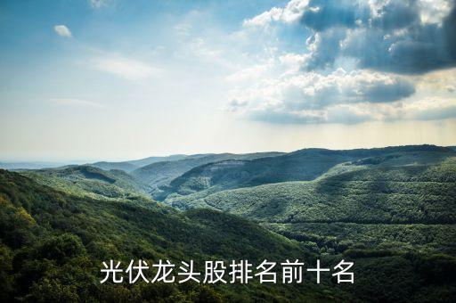 光伏龍頭股排名前十名