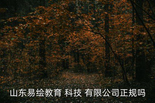 山東易繪教育 科技 有限公司正規(guī)嗎
