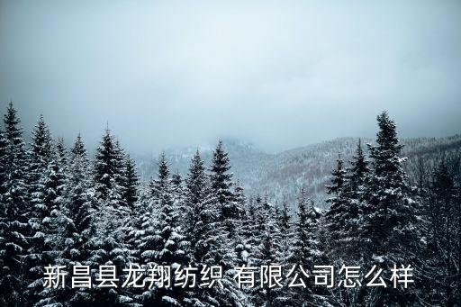 新昌縣龍翔紡織 有限公司怎么樣