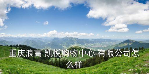 重慶浪高 凱悅購(gòu)物中心 有限公司怎么樣