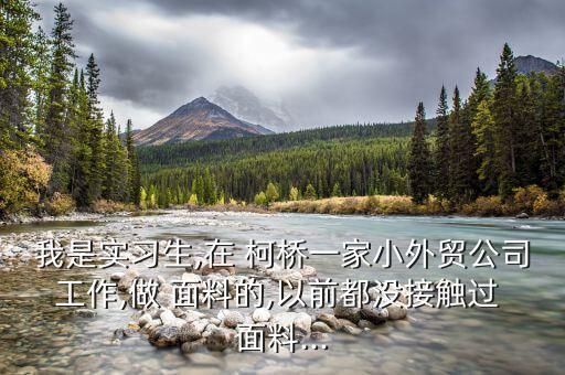 我是實(shí)習(xí)生,在 柯橋一家小外貿(mào)公司工作,做 面料的,以前都沒(méi)接觸過(guò) 面料...