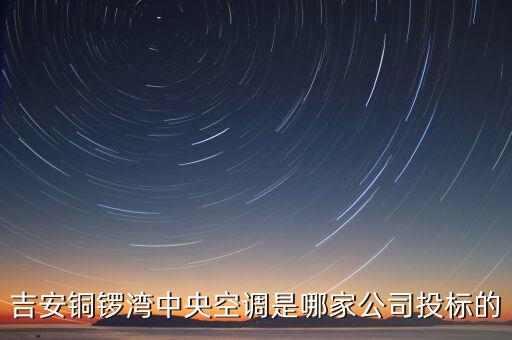 吉安銅鑼灣中央空調(diào)是哪家公司投標的
