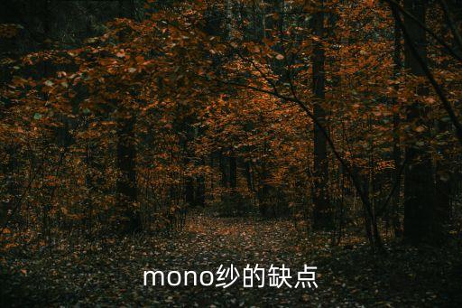 mono紗的缺點(diǎn)