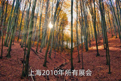 上海2010年所有展會
