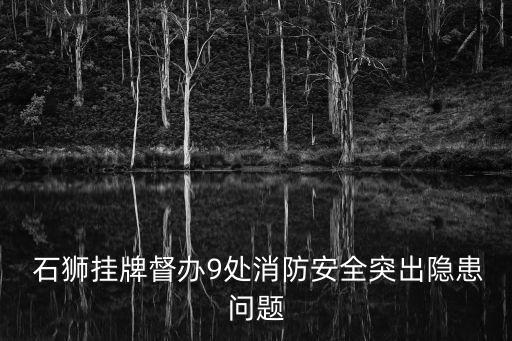  石獅掛牌督辦9處消防安全突出隱患問題