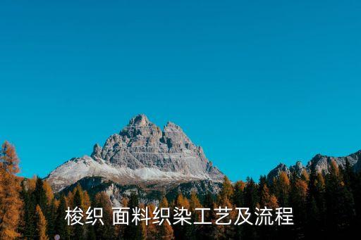 梭織 面料織染工藝及流程