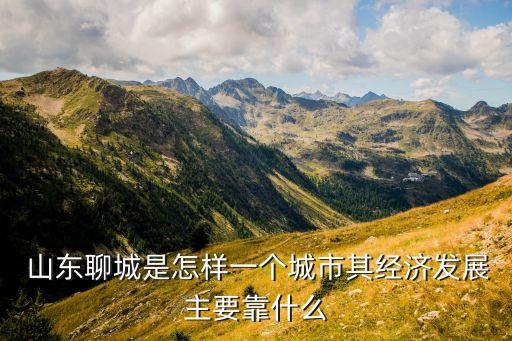  山東聊城是怎樣一個(gè)城市其經(jīng)濟(jì)發(fā)展主要靠什么