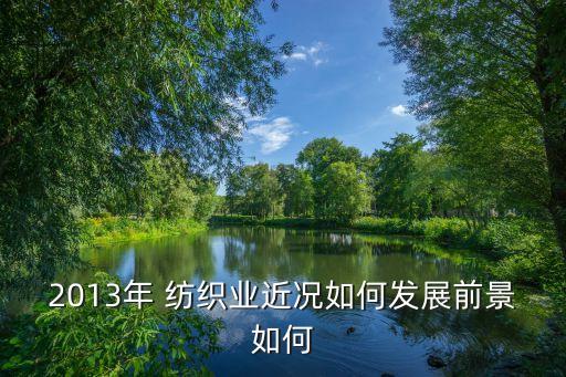 2013年 紡織業(yè)近況如何發(fā)展前景如何
