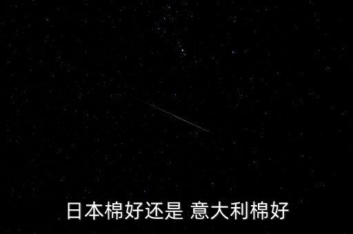 日本棉好還是 意大利棉好
