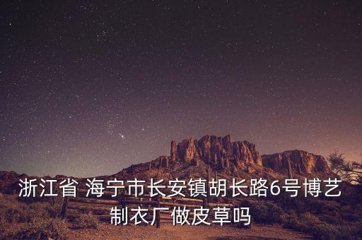 浙江省 海寧市長安鎮(zhèn)胡長路6號(hào)博藝制衣廠做皮草嗎