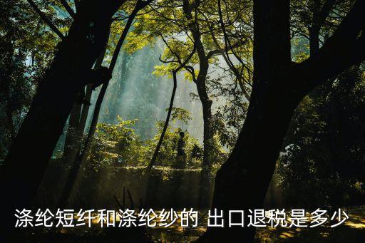 滌綸短纖和滌綸紗的 出口退稅是多少