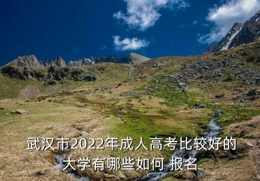  武漢市2022年成人高考比較好的大學(xué)有哪些如何 報(bào)名