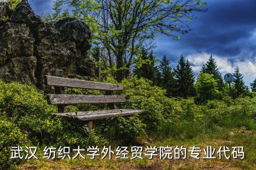 武漢 紡織大學(xué)外經(jīng)貿(mào)學(xué)院的專業(yè)代碼