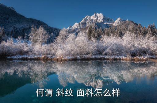 何謂 斜紋 面料怎么樣