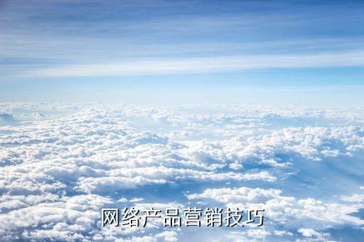 網(wǎng)絡(luò)產(chǎn)品營銷技巧