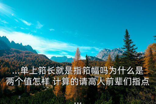 ...單上筘長就是指筘幅嗎為什么是兩個值怎樣 計算的請高人前輩們指點...