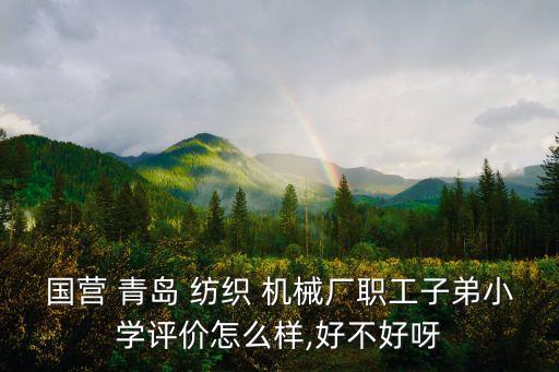 國營 青島 紡織 機(jī)械廠職工子弟小學(xué)評價怎么樣,好不好呀