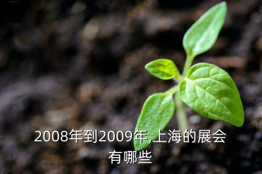 2008年到2009年,上海的展會(huì)有哪些