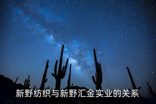 新野紡織與新野匯金實業(yè)的關(guān)系