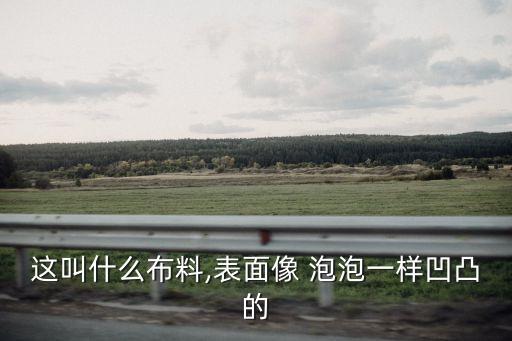 這叫什么布料,表面像 泡泡一樣凹凸的