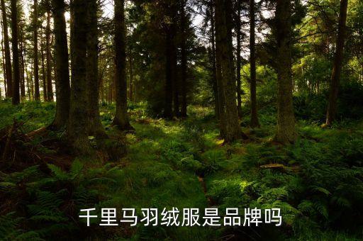 千里馬羽絨服是品牌嗎