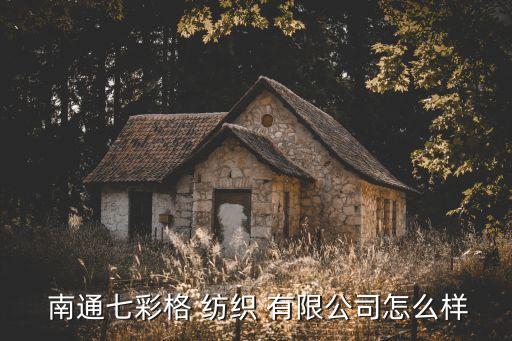  南通七彩格 紡織 有限公司怎么樣