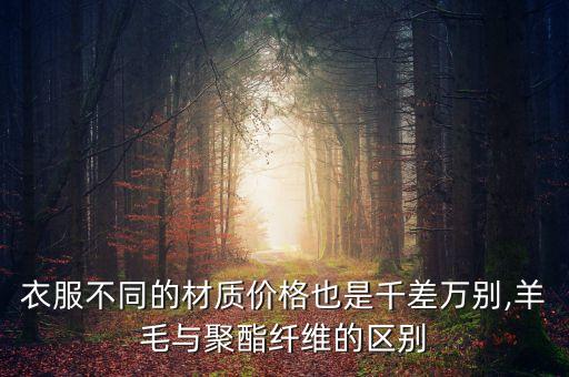 衣服不同的材質(zhì)價格也是千差萬別,羊毛與聚酯纖維的區(qū)別
