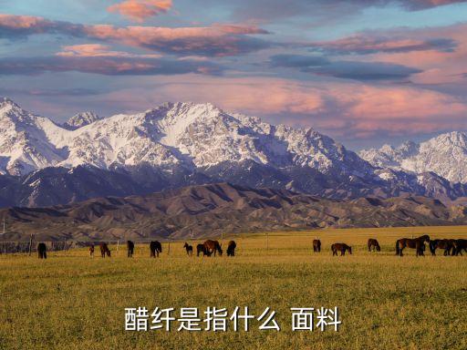 醋纖是指什么 面料