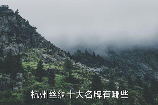  杭州絲綢十大名牌有哪些