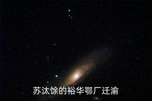 蘇汰馀的裕華鄂廠遷渝