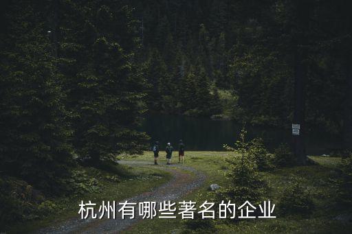  杭州有哪些著名的企業(yè)