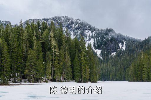 陳 德明的介紹