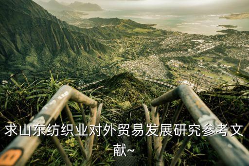 求山東紡織業(yè)對(duì)外貿(mào)易發(fā)展研究參考文獻(xiàn)~