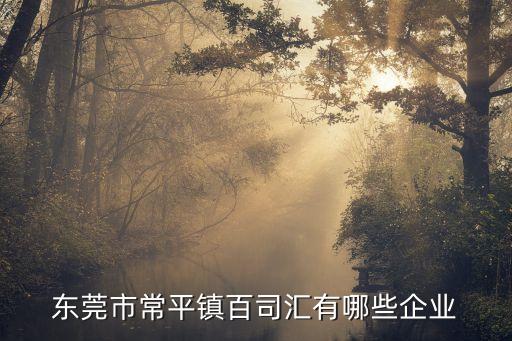 東莞市常平鎮(zhèn)百司匯有哪些企業(yè)