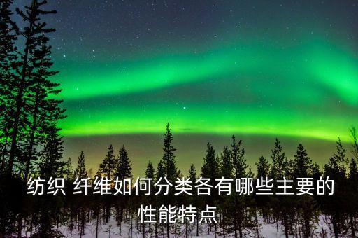  紡織 纖維如何分類各有哪些主要的性能特點(diǎn)