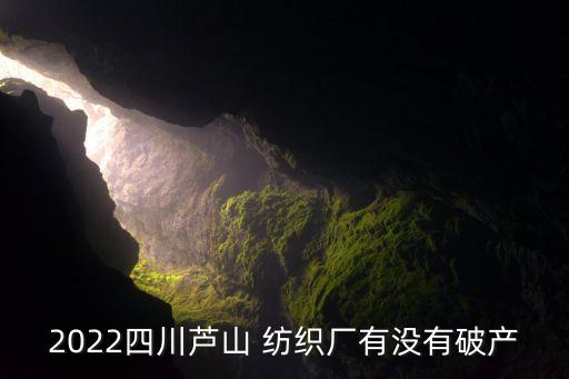2022四川蘆山 紡織廠有沒有破產(chǎn)
