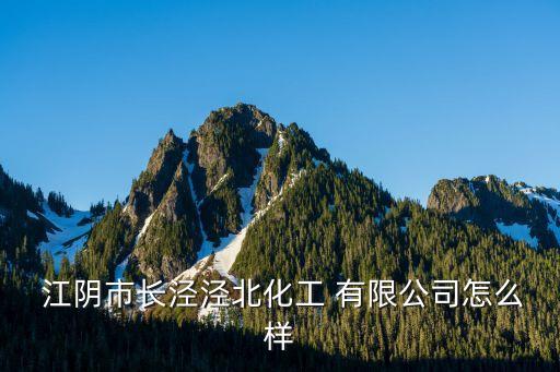  江陰市長涇涇北化工 有限公司怎么樣